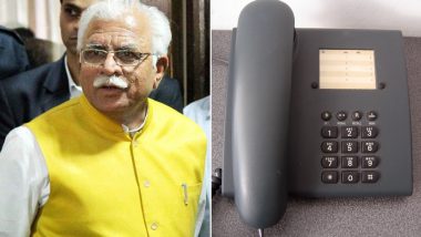 Haryana CM Office Number Used For Extortion Call to BJP Leader, State Intensifies Search For Caller Who Claimed to be Manohar Lal Khattar's Cousin