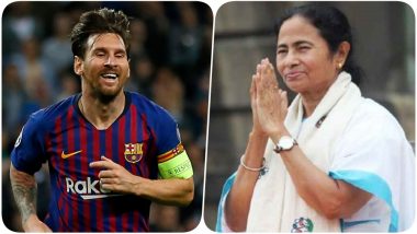 Lionel Messi Gifts West Bengal CM Mamata Banerjee a Special Signed Barcelona Jersey (See Pic)