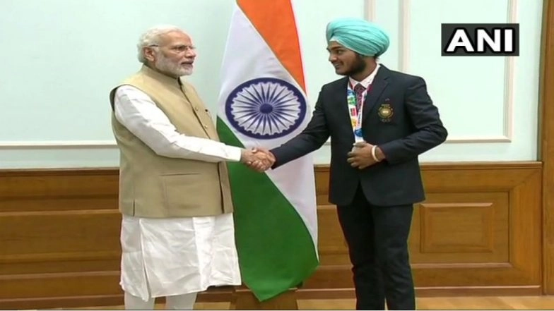 Narendra Modi, Rajyavardhan Rathore Felicitate Medal winners of Youth Olympic Games 2018