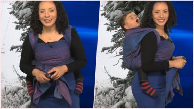 Minneapolis Meteorologist Shows Some Serious #MomGoals! Wears Her Baby During Live Weather Reporting; Watch Viral Video