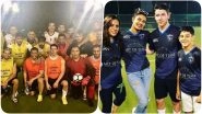MS Dhoni and Nick Jonas Play Football; Priyanka Chopra Cheers for Fianc&eacute;e (See Pics)