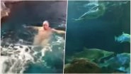 Watch Video of Naked Man Jumping into Toronto Ripley&rsquo;s Aquarium Shark Tank! Swims Around Amidst Full of Sharks