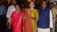 Isha Ambani-Anand Piramal First Wedding Card Offered to Lord Ganesha by Parents Nita and Mukesh Ambani at Siddhivinayak Temple (See Pics)