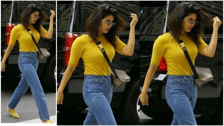 A Simple Yellow T-Shirt and Blue Jeans, That’s All It Takes for Priyanka Chopra to Look Ravishing