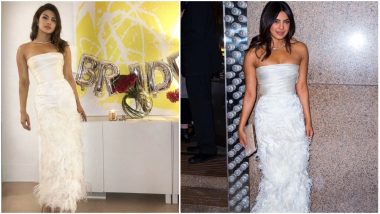 Priyanka Chopra’s Pre-Wedding Celebrations Are On in Full Swing; Actress Picks an Off-Shoulder White Gown for Her Bridal Shower