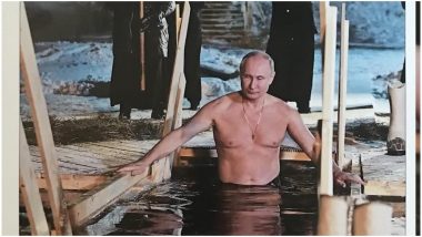 Vladimir Putin Poses Shirtless for 2019 Calendar, Photos Also Shows Cradling a Puppy (Watch Video)