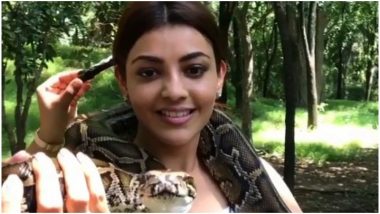 Kajal Aggarwal in Trouble With Animal Activists After She Posts Video of Hers Posing With a Python!