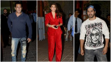 Jacqueline Fernandez, Varun Dhawan, Sonakshi Sinha Join Salman Khan At Aayush Sharma’s Birthday Bash – View Pics