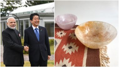 Narendra Modi Gifts Japanese PM Shinzo Abe Stone Bowls and Hand-Woven Dhurries Made by Weavers of Mirzapur