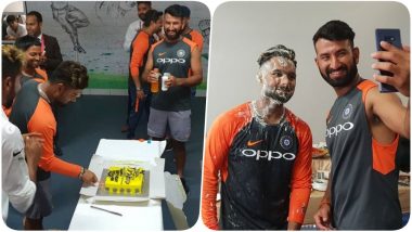 India vs West Indies Video Diaries: Rishabh Pant Turns 21; Team India Smacks Birthday Cake on the Youngster’s Face!