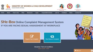 #MeToo Movement in India: All About SHe-Box, Government of India's Online Platform For Complaints of Sexual Harassment at Workplace