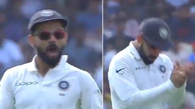 When Virat Kohli Asked Crowd to Cheer for Team India Against West Indies During Hyderabad Test (Watch Video)
