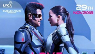 2.0 New Poster: Rajinikanth And Amy Jackson's Romance In The Time Of Robots Is Electrifying! View Pic