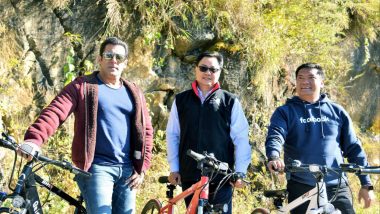 Arunachal Pradesh: Salman Khan, Pema Khandu, Kiren Rijiju Cycle Together to Promote  Mechuka Adventure Festival - Watch Video