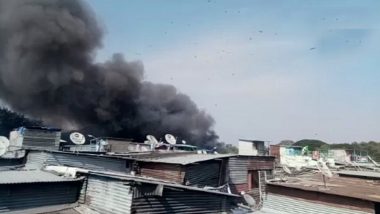 Pune Fire: Blaze Engulfs Slum Area at Patil Estate Lane Near Shivajinagar, 30 Fire Tenders Rushed to the Spot