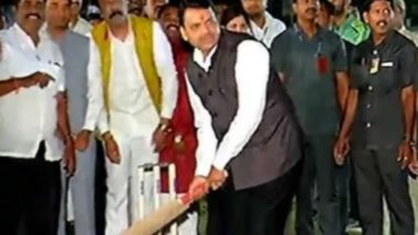 Maharashtra CM Devendra Fadnavis Plays Cricket at Pune Event, Watch Video