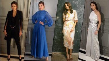 Anushka Sharma Stuns at Zero Movie Promotions: Actress Channelises Her Inner Fashionista With Black Pantsuit to Metallic Trend (See Pics)
