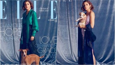 Anushka Sharma Makes a Vintage Style Statement With Faux Bob and a Doggo on Elle Magazine's November Cover – See Pics