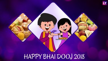 Bhai Dooj 2018 WhatsApp Stickers & HD Images for Free Download Online: Best Bhau-Beej Wallpapers, GIF Greetings and Messages to Wish Happy Bhai Tika