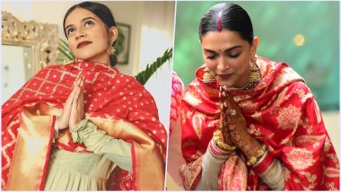 Deepika Padukone’s Post-Wedding Sabyasachi Outfit Inspired by YouTuber Komal Pandey’s Diwali Look? See Pic and Decide