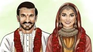 This Sketch of Ranveer Singh and Deepika Padukone in Konkani Wedding Outfits is Best Thing on Instagram Today
