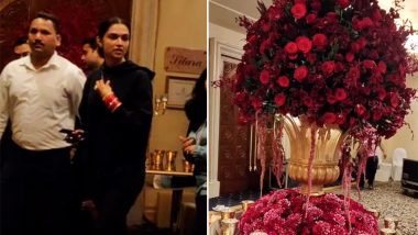 Deepika Padukone-Ranveer Singh Bengaluru Wedding Reception: Actress Reaches Venue to Check the Preparations (View Inside Pics)