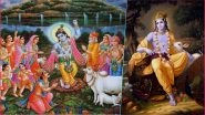 Govardhan Puja 2018 HD Images & Annakut Wishes: Lord Krishna Photos With Govardhan Parvat, WhatsApp Stickers, GIF Greetings to Send During This Diwali Festival