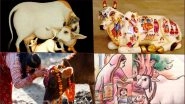 Govatsa Dwadashi Images & Vasu Baras Rangoli, Photos of Gau Mata Puja: Celebrate This Festival of Cows Before Dhanteras and Diwali 2018 Begins