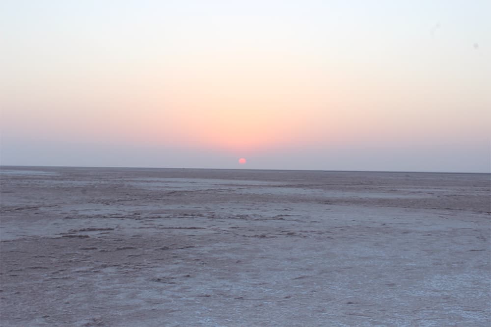 Rann of Kutch just before the onset of sunrise Rann of Kutch just before the onset of sunrise
