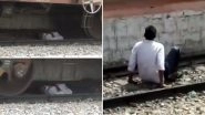 Andhra Pradesh: Man Lies Down Under Moving Train, Escapes Unhurt; Watch Video