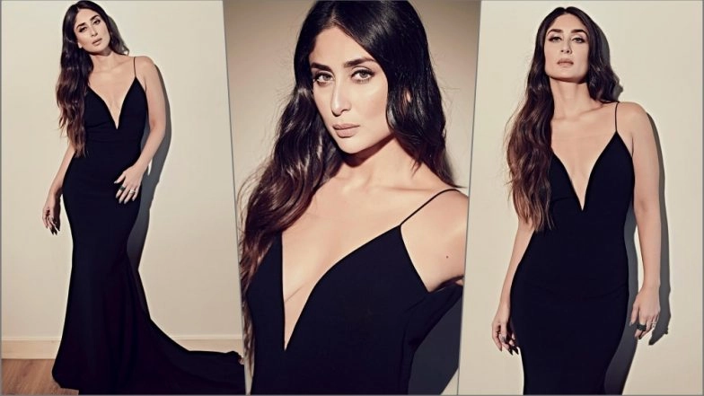 Kareena Kapoor Khan Stuns in Sexy Black Theia Gown With a Plunging Neckline at ‘Mowgli’ Premiere in Mumbai (See Pics)