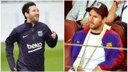Lionel Messi Injury Update: FC Barcelona Forward Returns to Training 11 Days After Fracturing Forearm
