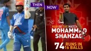 Rajput&rsquo;s Mohammad Shahzad Hits 76 Runs in 16 Balls at the Opening Match of T10 League 2018 Against Sindhis: Watch Video Highlights