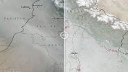 NASA Shares Satellite Images That Show How North Indian Skies Turned 'Smokier and Smokier' Ahead of Diwali 2018