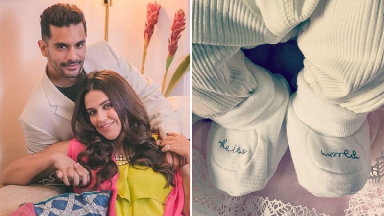 Proud Mommy Neha Dhupia Says Baby Mehr Sends 'Lots of Love' to the World - See Pic