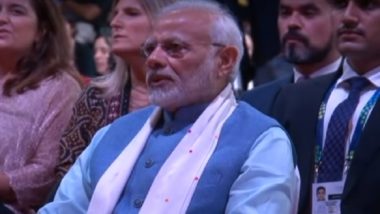 PM Narendra Modi Chants 'Om Namah Shivaya' with Argentinian Artistes at Yoga for Peace' Event on Sidelines of G20 Summit, Watch Video