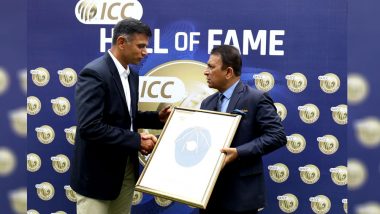 Rahul Dravid Becomes 5th Indian to Enter ICC Hall of Fame: Sunil Gavaskar Inducts 'The Wall' Ahead of IND vs WI 5th ODI (Watch Video)