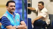 Ravi Shastri's Doppelganger Becomes A Butt of Jokes on Social Media: View Memes and Funny Picture Messages of The Head Indian Coach Travelling in Mumbai Local Train