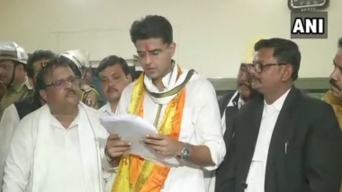 Rajasthan Assembly Elections 2018: Congress' CM Probable Sachin Pilot Files Nomination From Tonk Seat to Take on BJP's Yoonus Khan