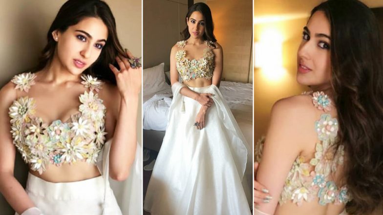 Kedarnath Trailer Launch: Sara Ali Khan Is a Vision in White in This Abu Jani – Sandeep Khosla Creation - View Pics