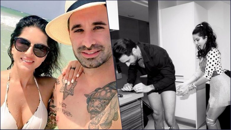 Sunny Leone and Husband Daniel Weber Teach How to Fix Button on Pants and  You Will Never Forget the Steps Mentioned by This Hot Couple | ðŸŽ¥ LatestLY