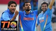 T10 League 2018 List of Indian Players: Zaheer Khan, RP Singh & Others in T10 Cricket League Team Squads