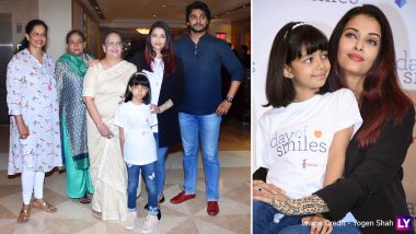 Aishwarya Rai Bachchan, Vrinda Rai and Aradhya Bachchan At Aishwarya's Father Prayer Meet!