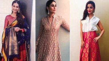 Diwali 2018: From Kareena Kapoor Khan’s Heavily Embellished Outfit to Sonam Kapoor’s Love for Colourful Attire: Take Some Fashion Inspiration From Our Stunners This Year – View Pics