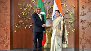 Sushma Swaraj Meets Maldivian Foreign Minister Abdulla Shahid to Deepen Bilateral Ties