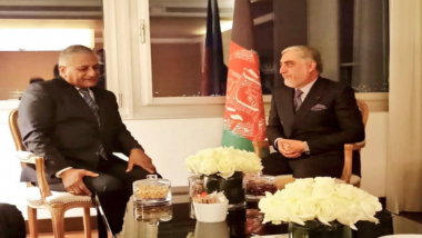 Geneva: Vijay Kumar Singh Meets President Ashraf Ghani, Chief Executive Abdullah of Afghanistan