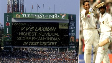 VVS Laxman 44th Birthday: A Lookback at Very Very Special 281-Run Innings by the Stylish Hyderabadi Batsman vs Australia (Watch Video)
