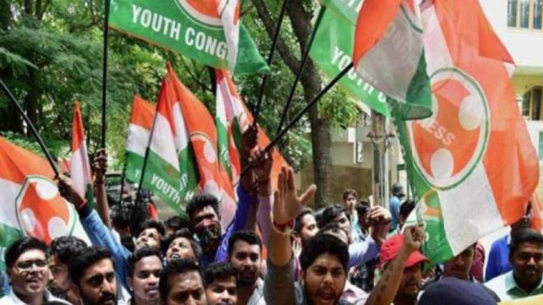 Mumbai: Youth Congress Members Protest Outside BJP Office Over Rising Fuel Prices (Watch Video)