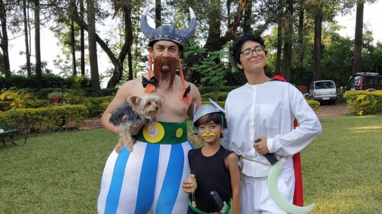 Panchgani Porn - Aamir Khan and His Son Azad Dress Up as Asterix and Obelix for the ...