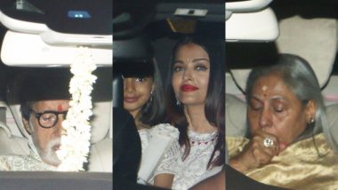 Diwali 2018: Amitabh Bachchan With Jaya, Aishwarya and Aardhya Steps Out for Puja at His Old House – View Pics